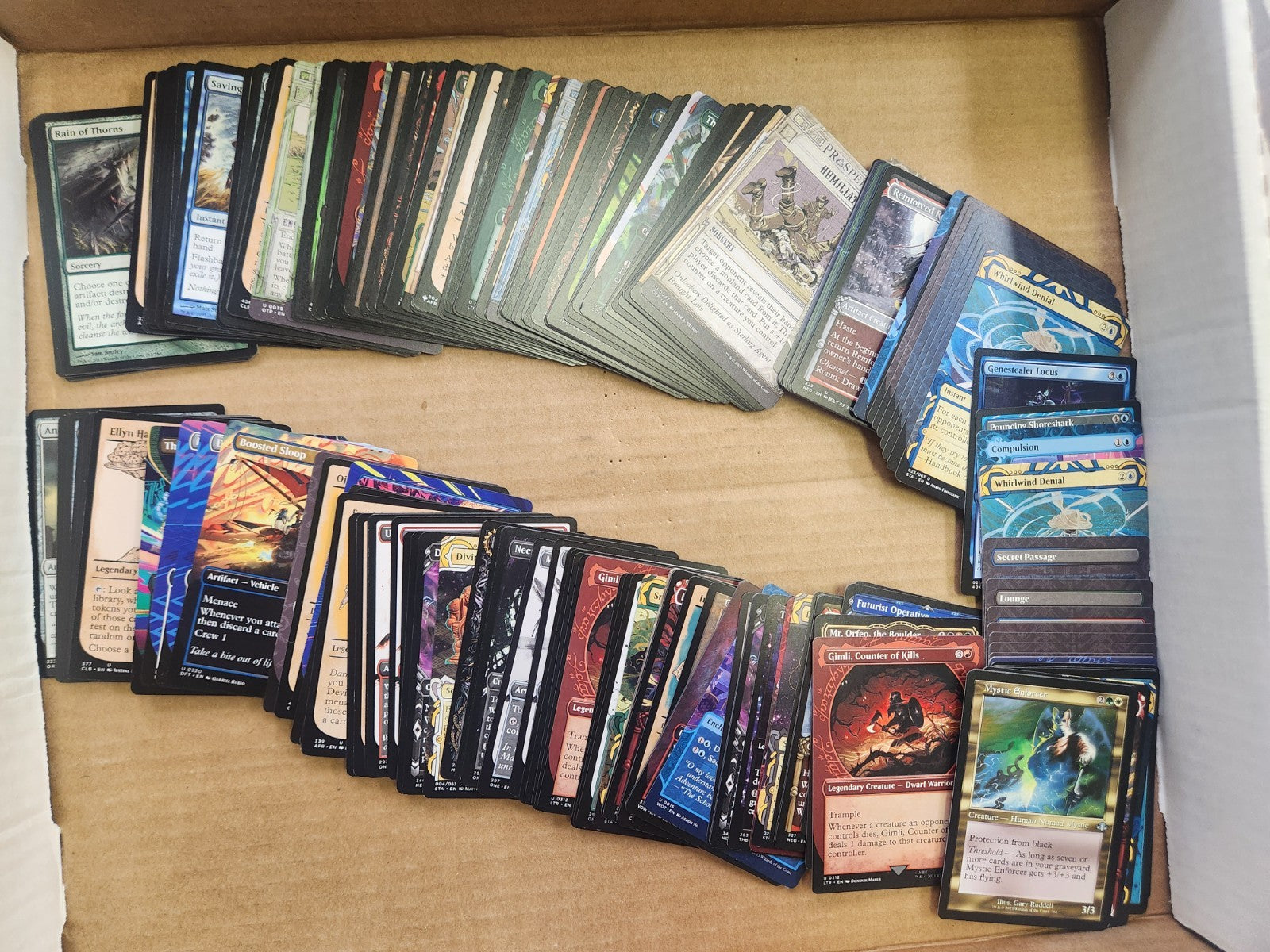 Mtg Starter Kit Lot of 500 Magic The Gathering Final Fantasy Lotr, EOE 100 LANDS