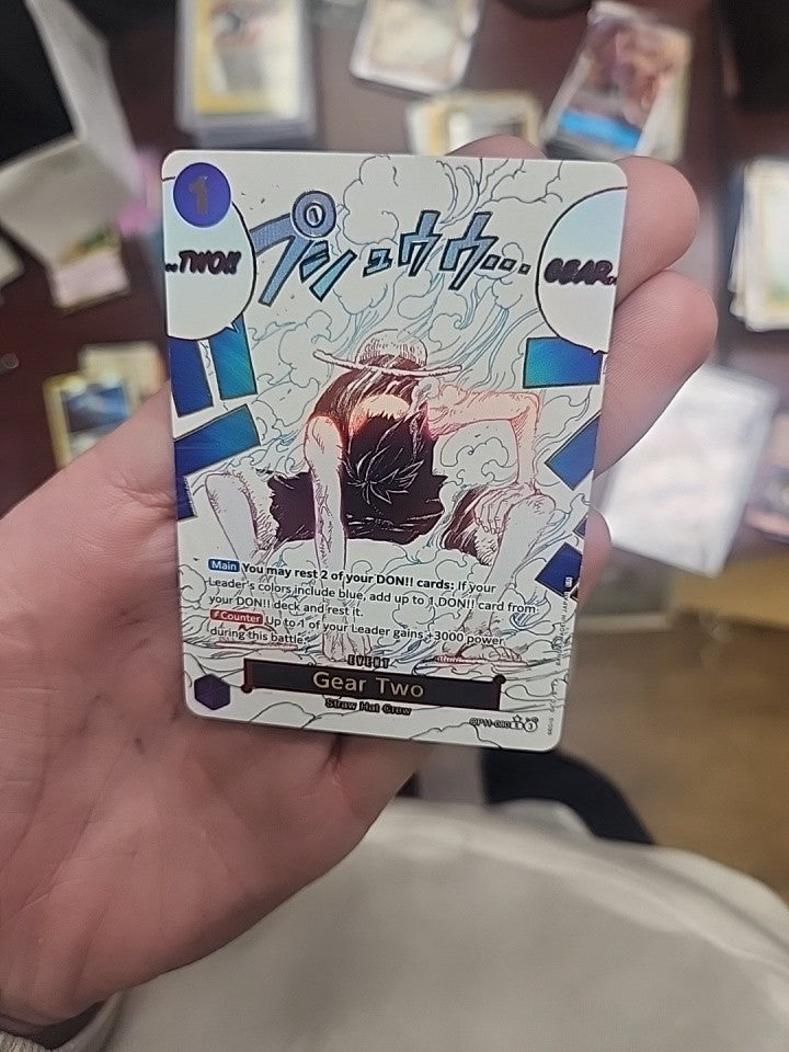 One Piece Gear Two (Alternate Art) OP11-080 A Fist of Divine Speed Foil
